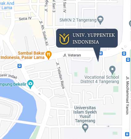 Peta Lokasi (Google Map) Universitas Yuppentek Indonesia Nomor